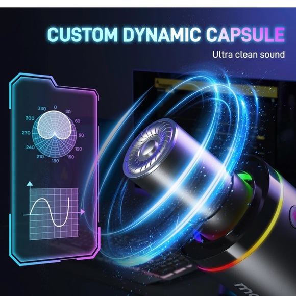 Maono USB/XLR Podcast Dynamic Microphone - Picture 3 of 9